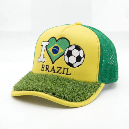 I Love Brazil Soccer - I 🖤 🇧🇷 ⚽ Turf Cap™