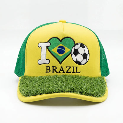 I Love Brazil Soccer - I 🖤 🇧🇷 ⚽ Turf Cap™